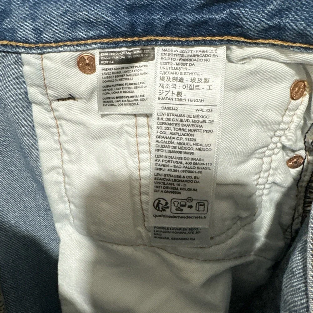 Levi's Strauss‎ 501 Original Straight Regular Light Blue Men's Denim Jeans Sz 32